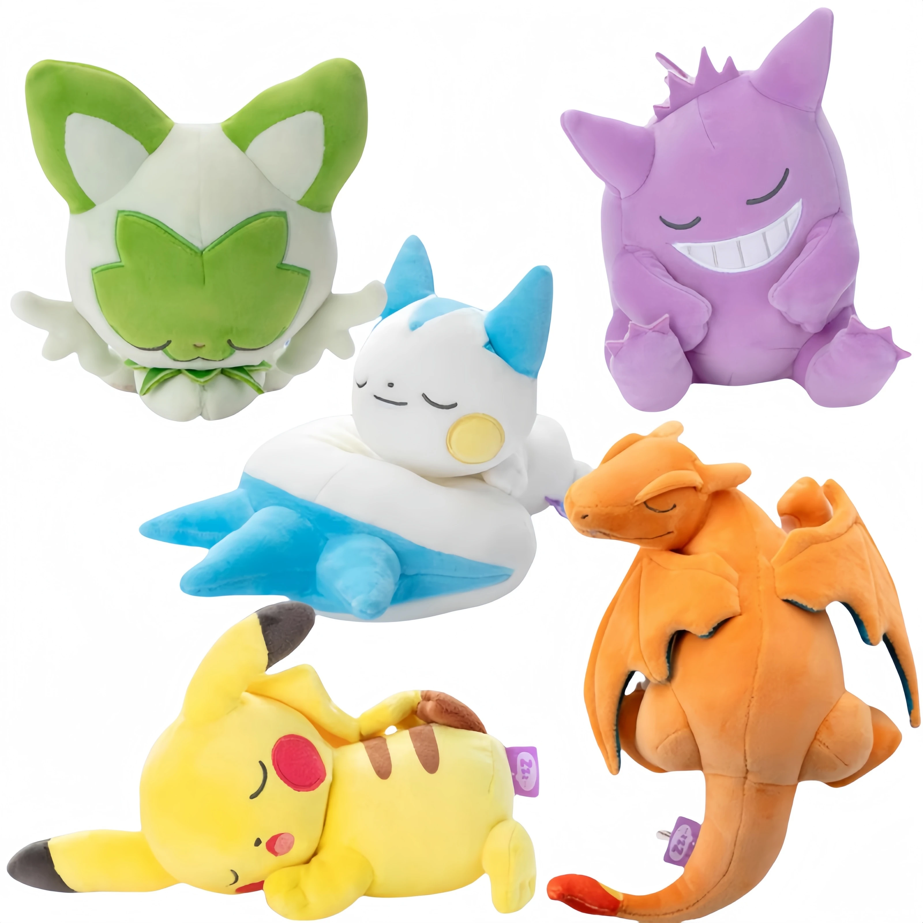 Новинка плюшевая Спящая серия Покемон Пикачу Gengar Charizard Sprigatito Pachirisu Мягкая Кукла