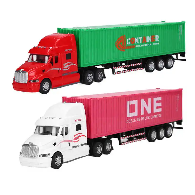 

1:48 Detachable Container Truck Model Alloy Plastic Transport Truck Toy with Sound Light for Kids Decorative Toy Ornament