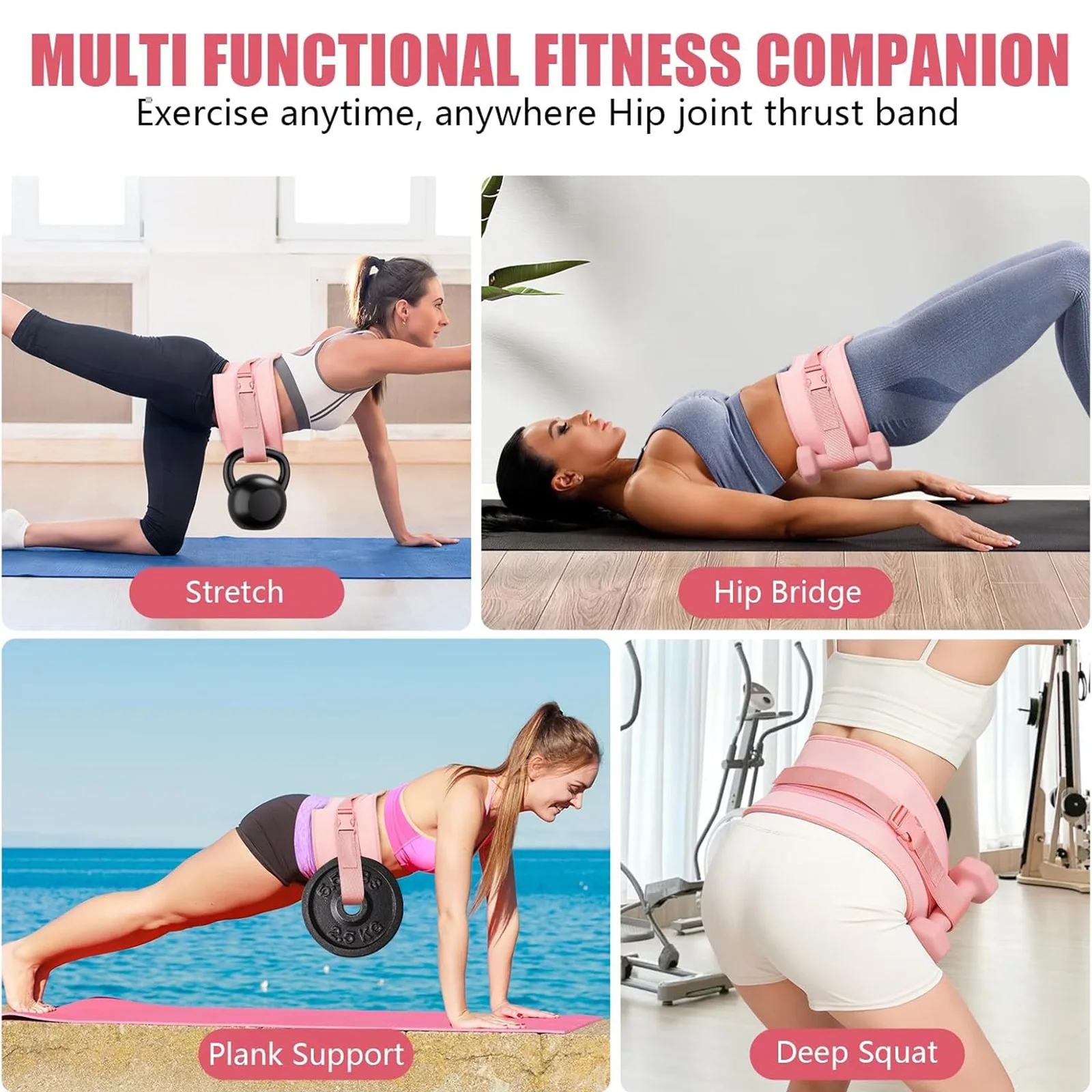Пояс для упражнений на ягодицы (Hip Thrust Belt) – утолщенный и расширенный, удобный для гантелей, гирь или дисков (art.: 3920da04ca339) - 3920da04ca339