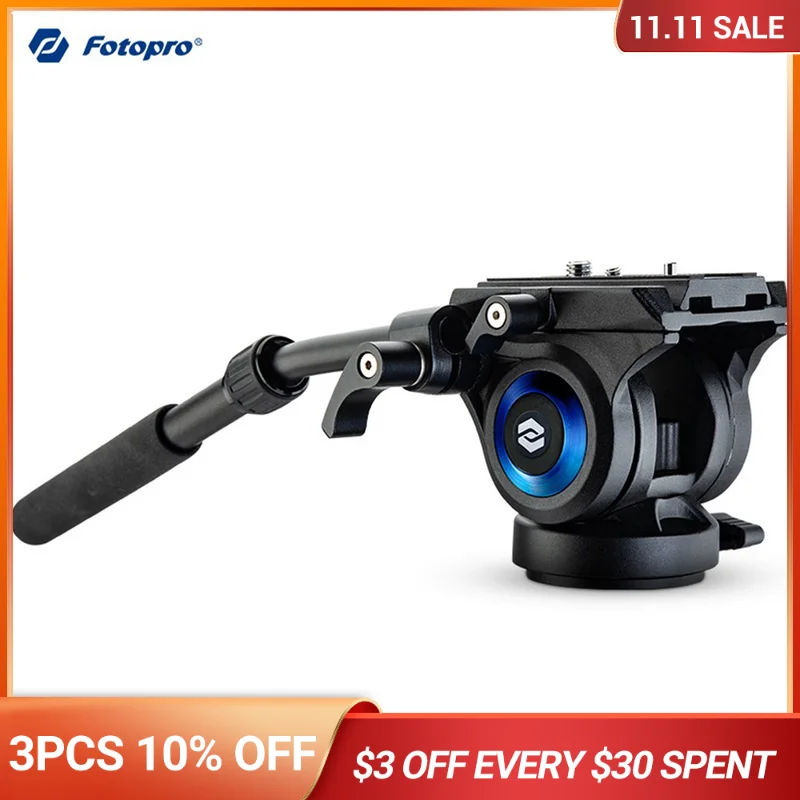 

Fotopro Panoramic Profession Tripod Head Hydraulic Fluid Video Head For Tripod Monopod Camera Holder Stand for DSLR -MH-7S
