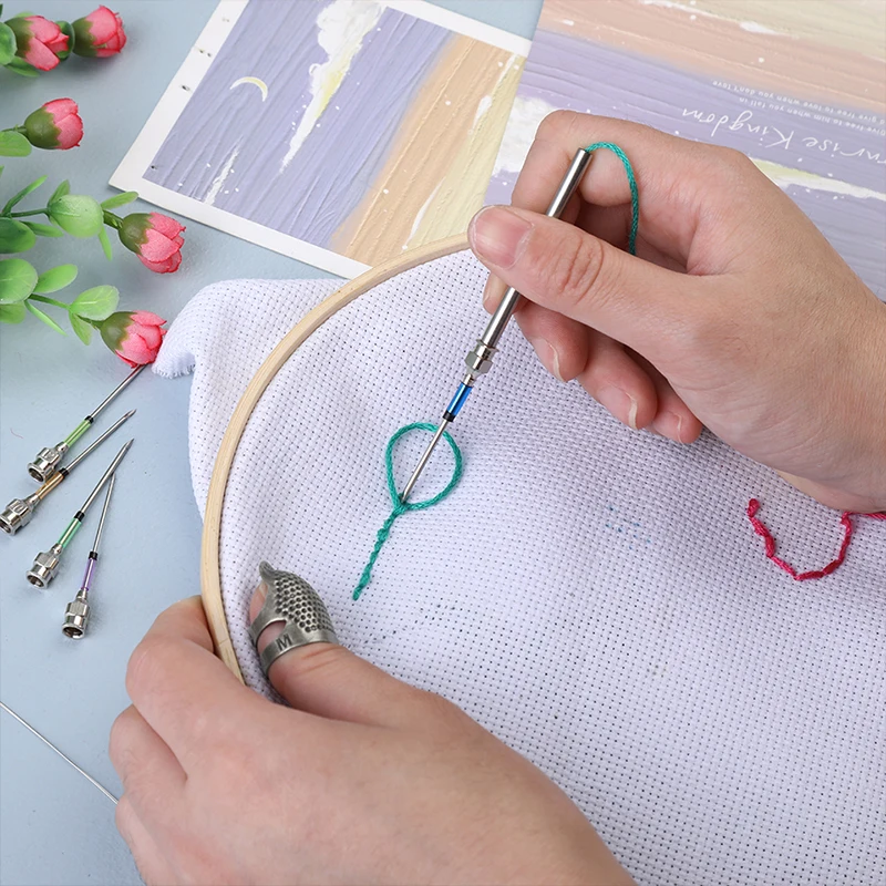 RORGETO 8шт/набор Штопальные Иглы с Деревянными Ручками Для Вышивки Крестом Инструменты Для Вязания Крючком Рукоделие Рукоделие Шитье.