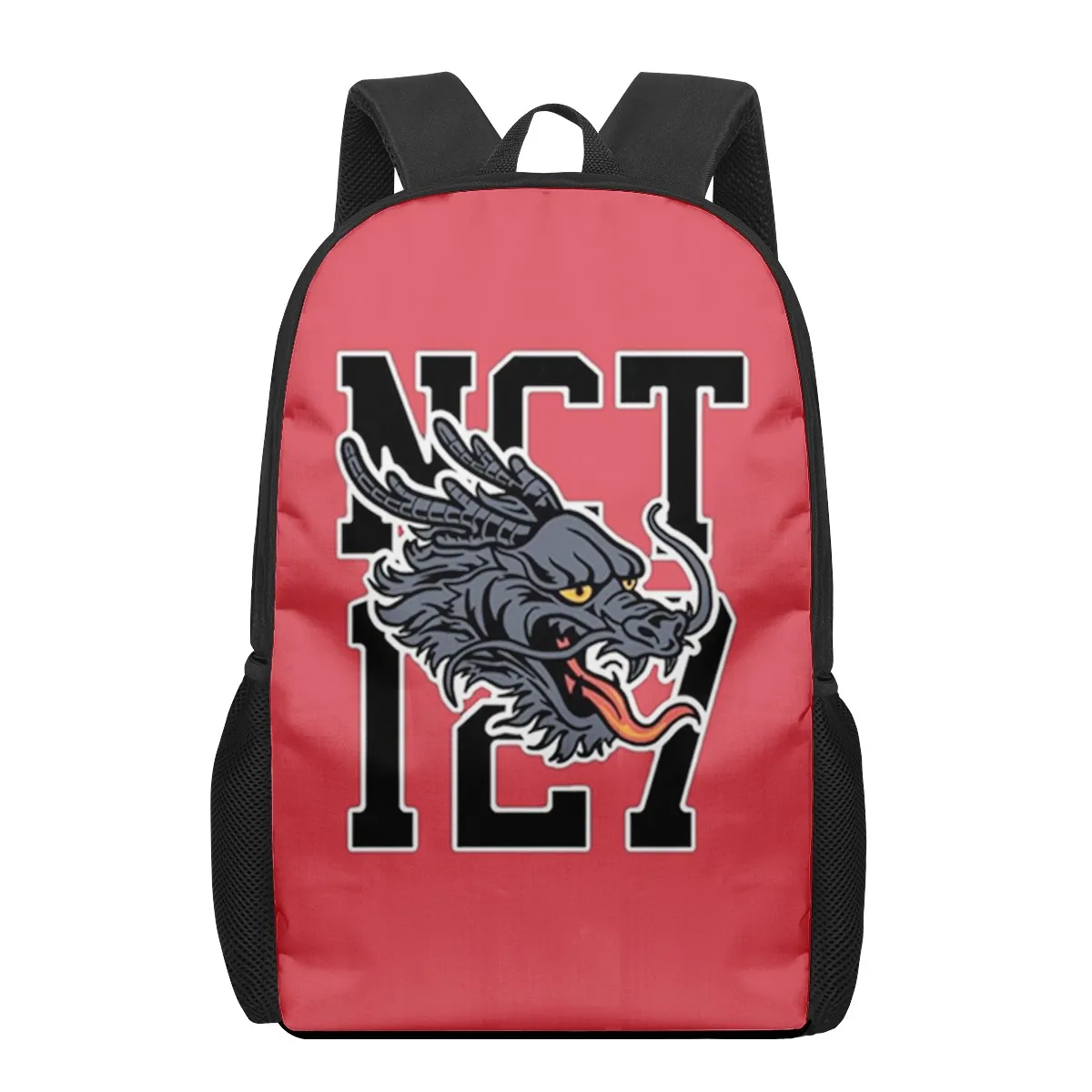 Kpop NCT 127 Neo Zone 3D Print School Backpack for Boys Girls Teenager Kids Book Bag Casual Shoulder Bags 16Inch Satchel Mochila