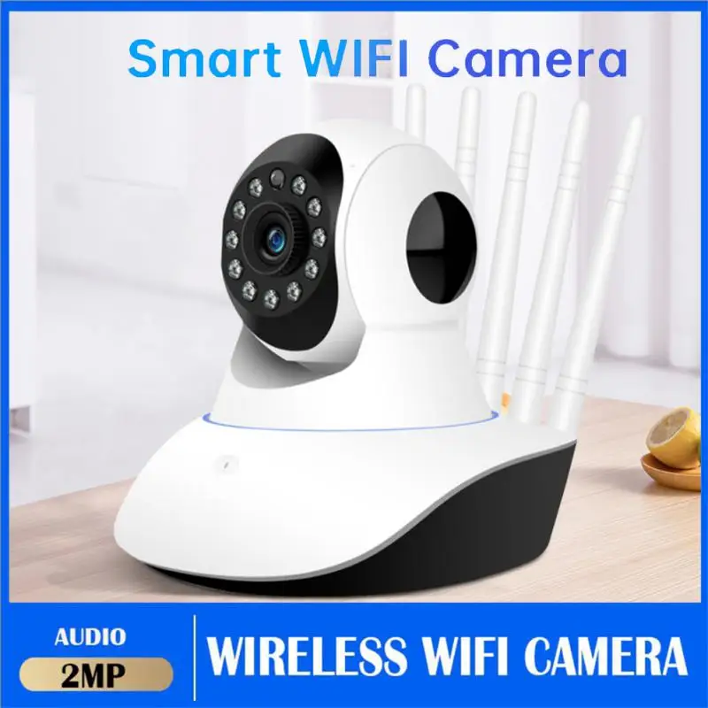 

1080P HD Robot WiFi Surveillence Cameras 5 IP Antennas With 360º Rotation Infrared Night Vision Baby Monitor Security Protection