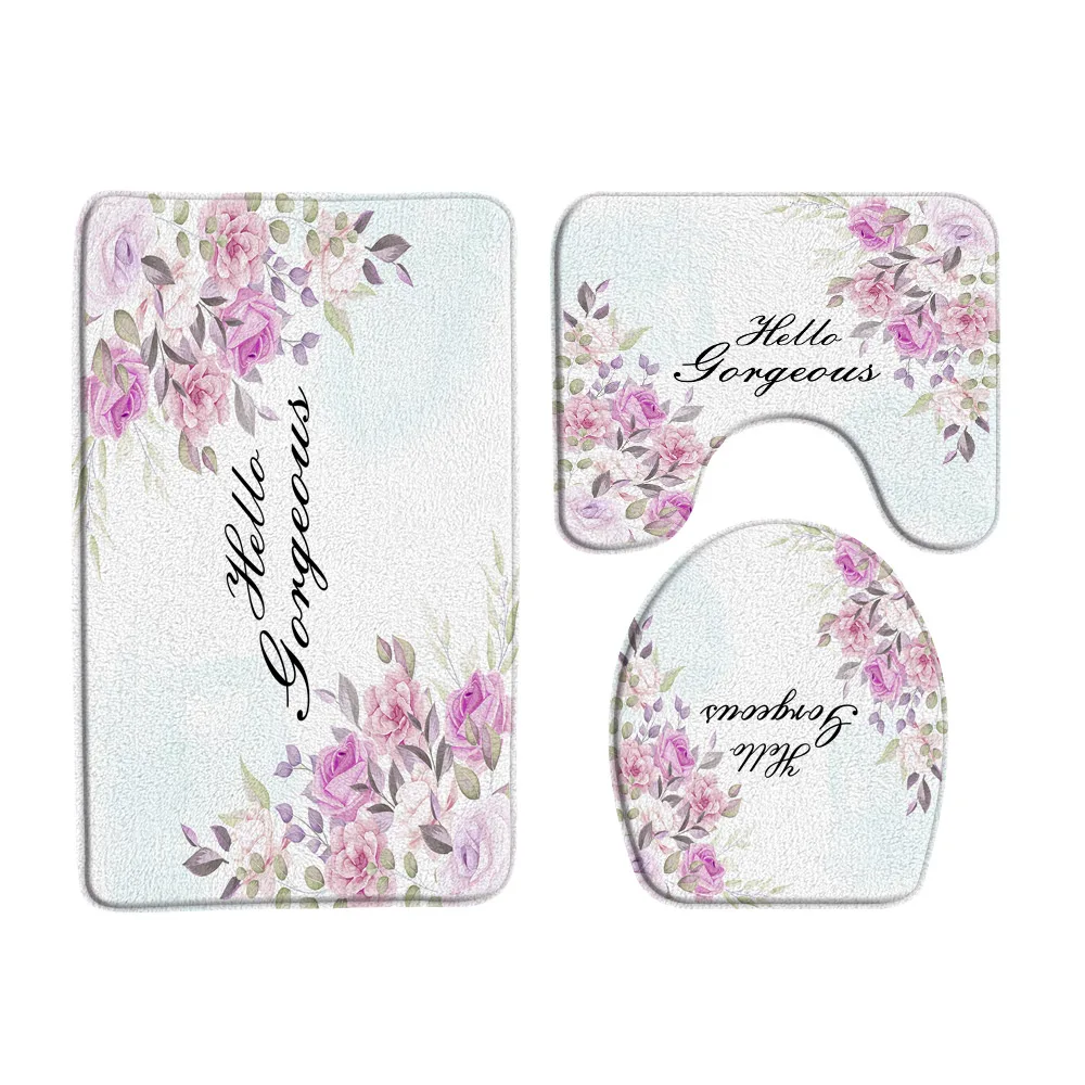 

3 шт./комплект, коврики для ванной, с принтом