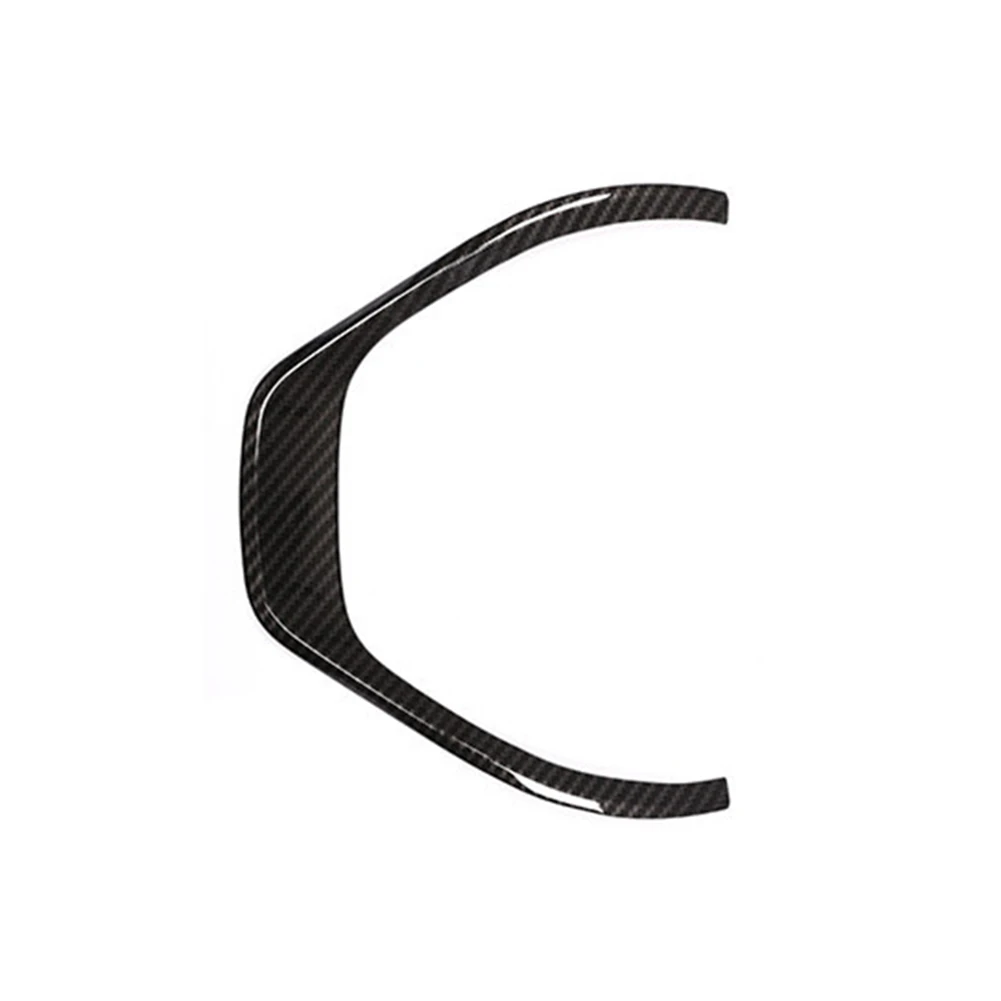 

Practical Steering Wheel Stickers Decorative Anti-dust Carbon Fiber Black Double Side Adhesive High Compatibility