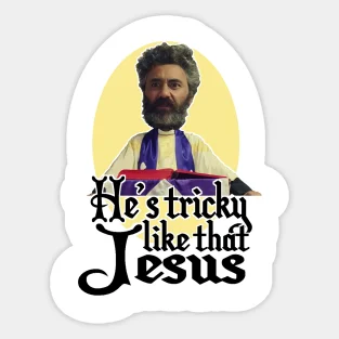 

Tricky Jesus 5PCS Stickers for Cartoon Home Kid Stickers Print Laptop Water Bottles Decorations Window Room Car Funny Wall Cute