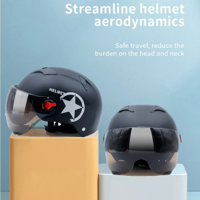 

Moto Electric Motorcycles Half Helmets Electrico Capacete De Moto Visor Helmet Safety Cascos Para Patinetes Scooter Moto Casco