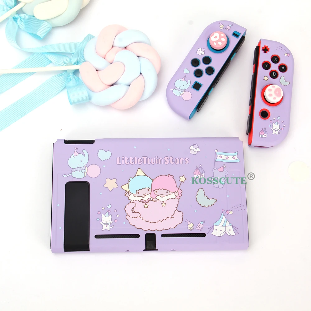 Милый чехол Nintendoswitch Nitendo Nintendo Switch аксессуары мягкий из ТПУ для Nintendos фиолетовый |