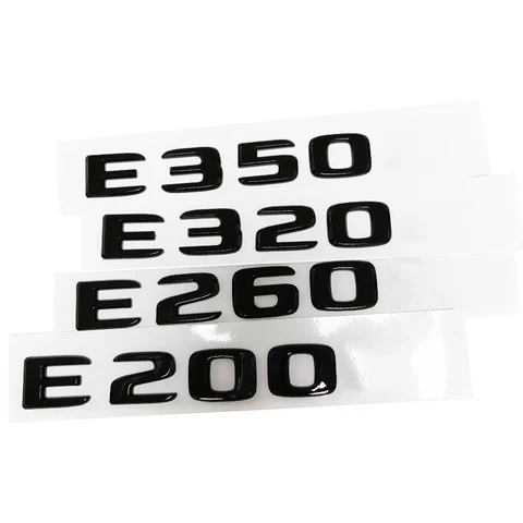 ABS 3D черные хромированные буквы для автомобильных наклеек Mercedes E200 E260 E300 E320 E350 W212 W213 эмблема заднего багажника аксессуары с логотипом