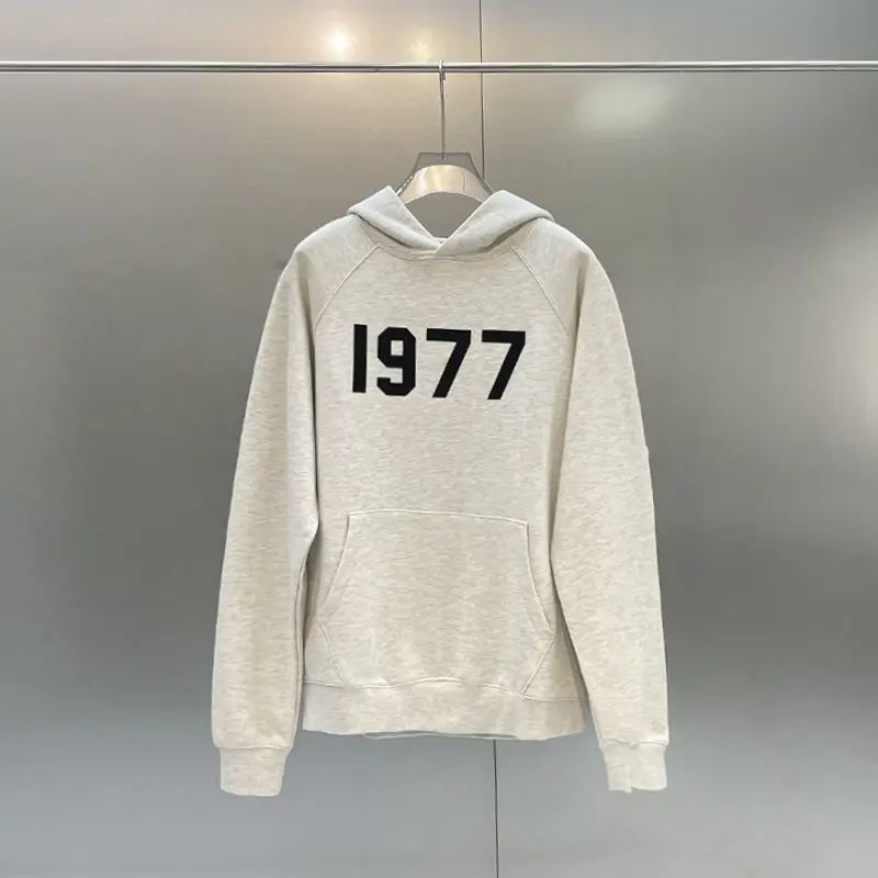 

ESSENTIALS 1977 Hooded Sweatshirt Flocking 1977 American Hoodie Fleece Hoodie Hoody Men Women Couples Pullovers