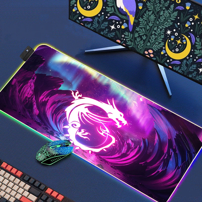 

Коврик для мыши Msi Xxl, Rgb Настройка, игровые аксессуары, коврик для мыши, игровой Настольный коврик, дешевый настольный коврик для ПК, большой Настольный коврик, подсветка