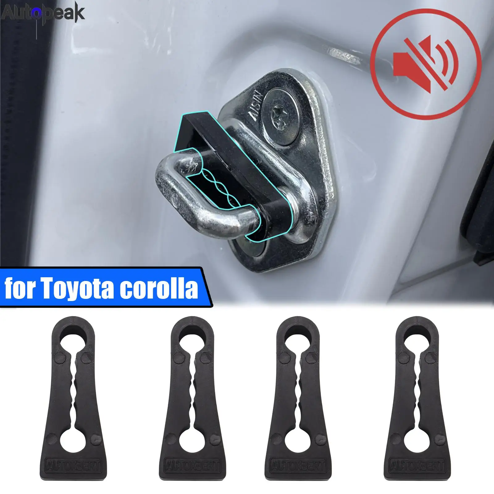 

Звуковой амортизатор, дверной амортизатор для Toyota corolla E140 E150 E170 E180 E210 2021 2022, звукоизоляционный амортизатор для глухих уплотнений