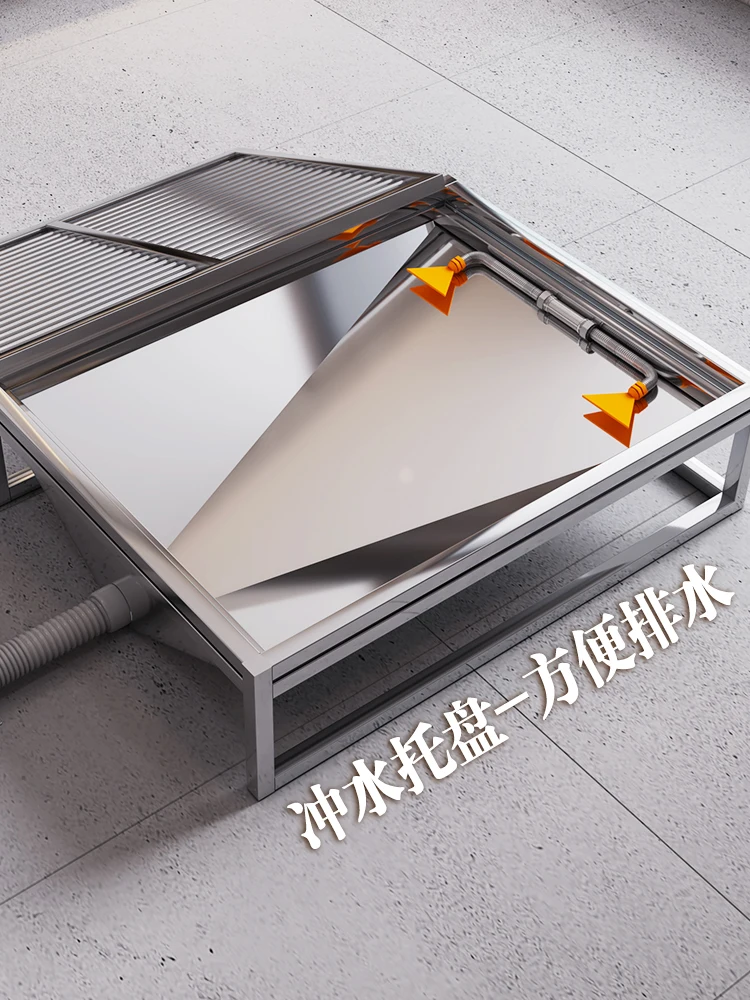 Унитаз для кошек и собак из нержавеющей стали с боковым или средним выходом