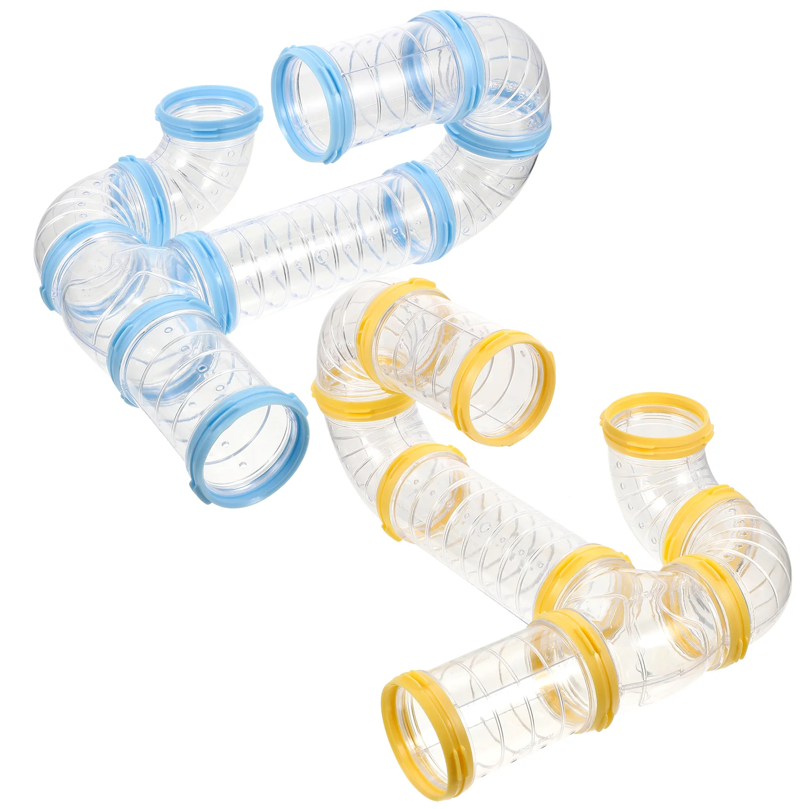 

2 Sets Hamster Tube Kit Clear Sports Toys Guinea Cage DIY Tunnel Kits Pet Supplies Plastic
