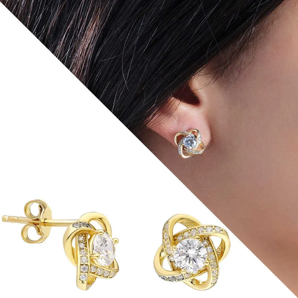 

Black Zircon Stone Ivy Design 925 Sterling Silver Earrings