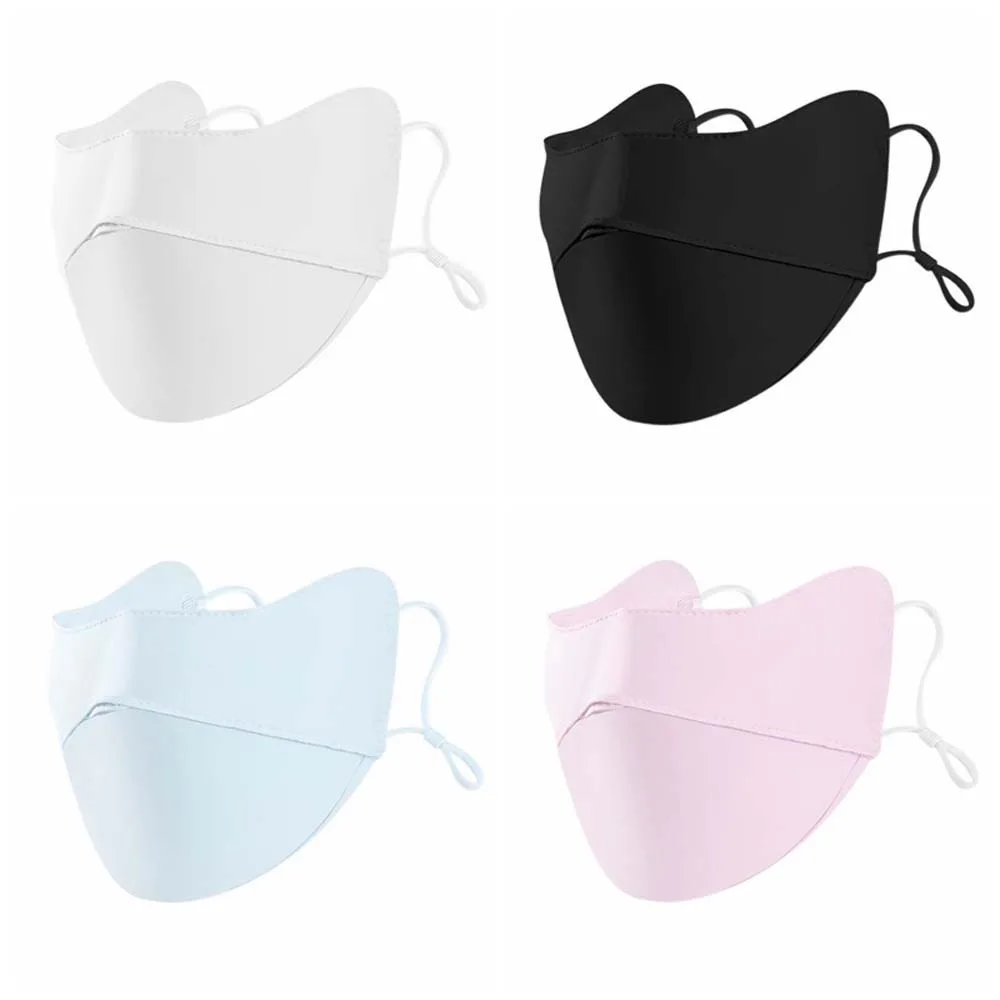 Дышащая анти-УФ-маска из ледяного шелка маска для лица защита от ультрафиолета