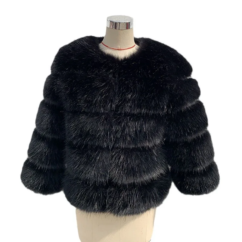 Женская шуба из искусственного меха FANPUGUIZHEN