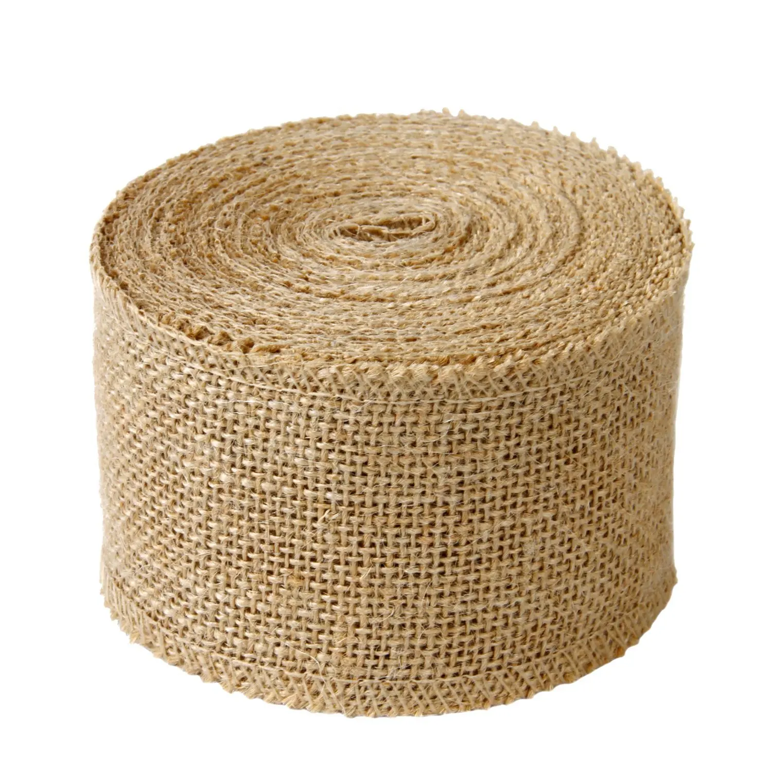 

20 Yard Long Fabric Natural Burlap Ribbon Roll Wired Edge Ribbon for Crafts Making Wrapping Christmas Fall Wreaths Decoration