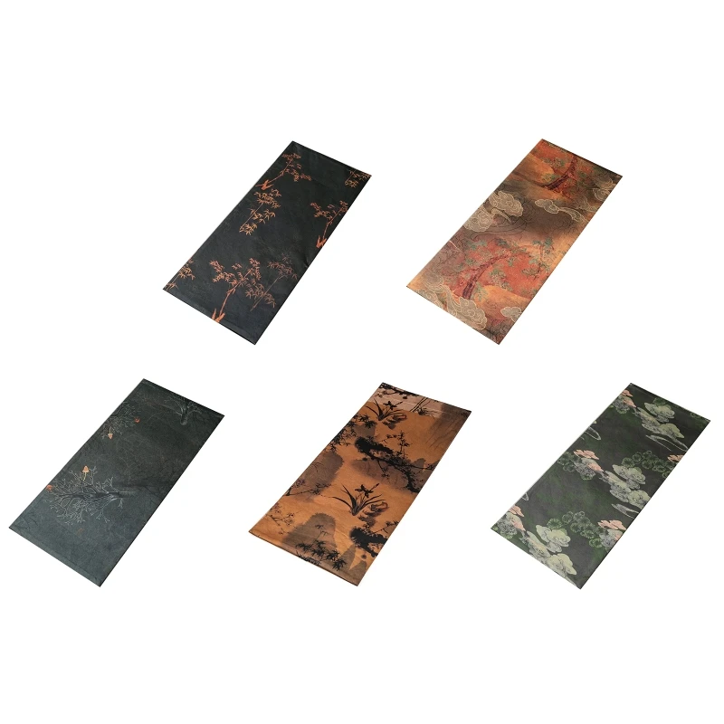 

517E Decorative Chinese Painted Table Runner Water Absorbent Wear Resistant Table Mat