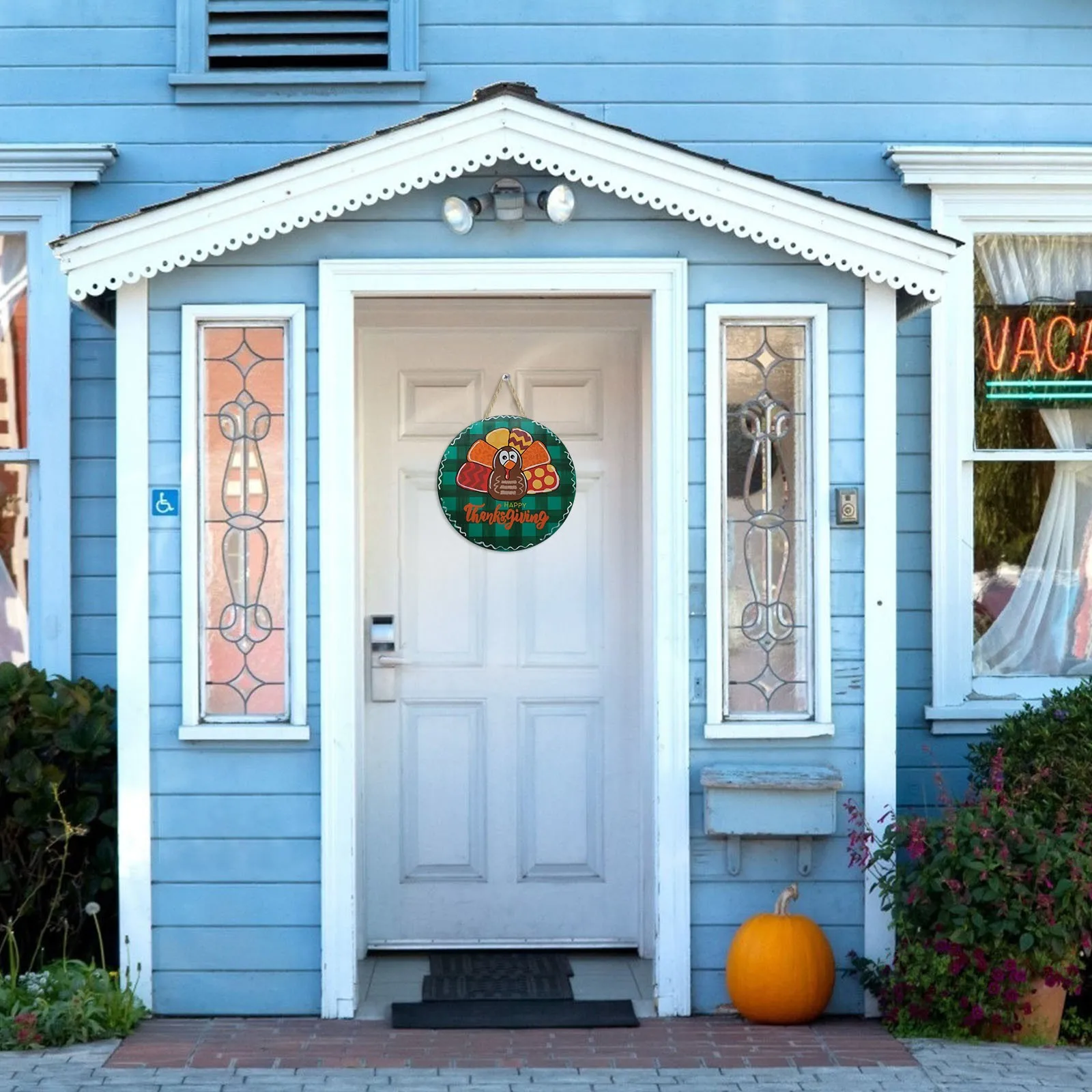 

Деревенский гламурный Настенный декор на День Благодарения деревянная дверь тарелка изысканный знак приветствия Дверь Декор на День Благо...