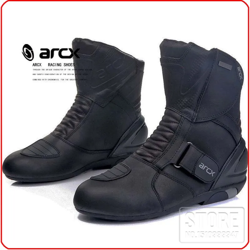 

ARCX Men's Motorcycle Boots Genuine Cow Leather Waterproof Street Moto Racing Boots Motorcross Boots Motorbike Boots