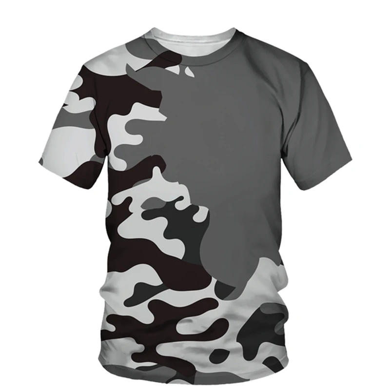 

Military Camo 3D Printed Men's T Shirt Camouflage Casual Sports T-shirt Special Forces Tees Round Neck Quick Dry Fitness Tops