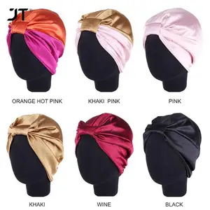 Imported Silk Salon Bonnet Women Sleep Shower Cap Bath Towel Hair Dry Quick Elastic Hair Care Bonnet Head Wra