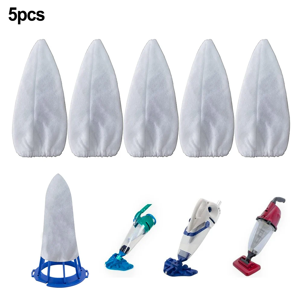 

Vacuum Filter Bags Kit 5 Pcs For Pool Blaster Pool Cleaner Bag For Centennial For Ivac 5.12x3.15x1.18 Inch White Filter Bags