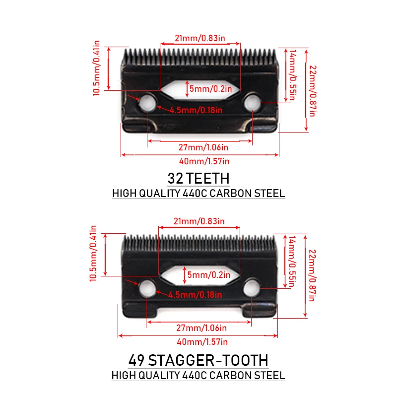 Фиксированное Лезвие для выцветания со стандартными/старыми зубцами подвижное