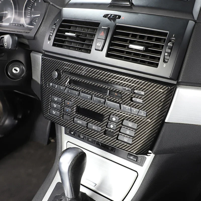 Для BMW X3 E83 2006 2007 2008 2009 2010 ABS углеродное волокно центральное управление автомобиля