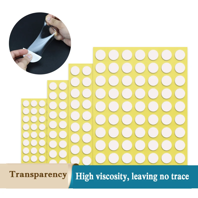 Double Sided Tape Stickers High-adhesive Removable Round Clear Sticky Tack No Trace Waterproof Stickers for Festival Decoration
