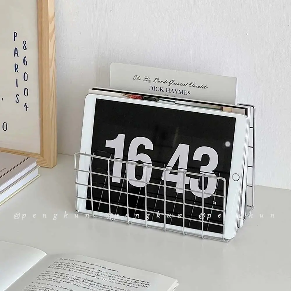 1 шт. трехуровневая железная полка для журналов книжная держатель газет