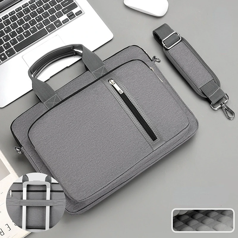 Waterproof Laptop Bag 13.3 14 15.6 17 Inch Notebook Case Sleeve For Macbook Air Pro Computer Shoulder Handbag Women Briefcase