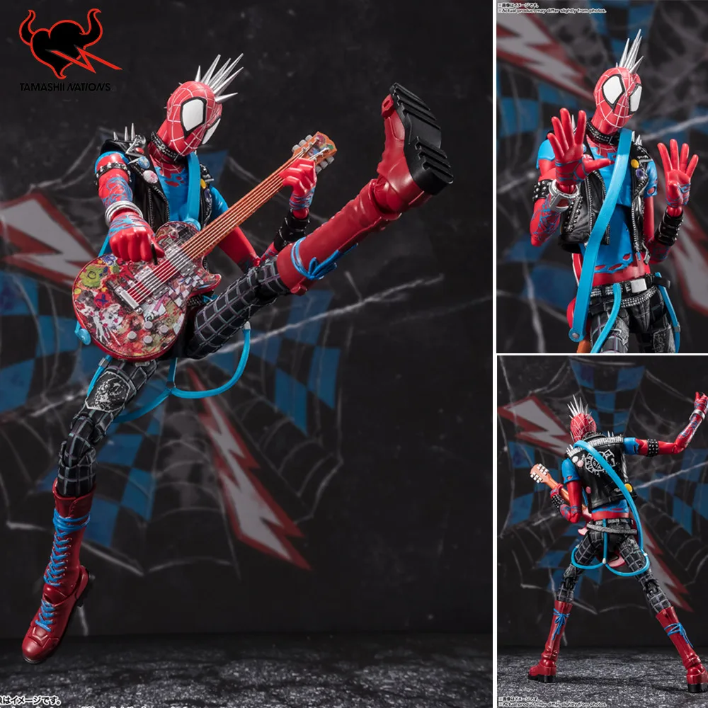 Искусственное аниме S.H. Фигуртс паук-панк (Человек-паук: Across the SPIDER-Verse) ПВХ