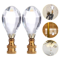 2pcs curtain bar safe delicate crystal end accessory for office lamp home