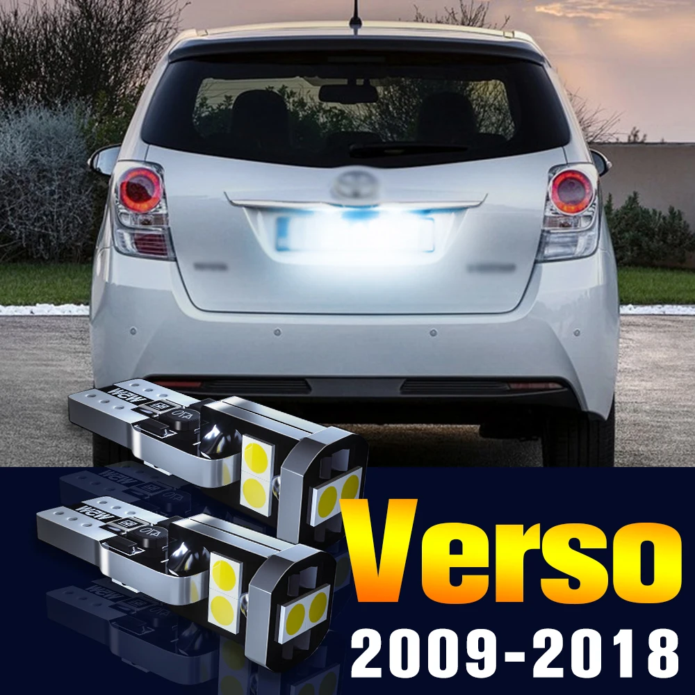 

2pcs LED License Plate Light Bulb Number Lamp For Toyota Verso 2009-2018 2010 2011 2012 2013 2014 2015 2016 2017 Accessories