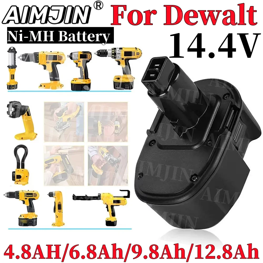 For Dewalt 9800mAh 14.4V Ni-MH Replacement Battery XRP DC9091 DC9094 DW9091 DE9091 DE9092 14.4 Volt Cordless Power Tools