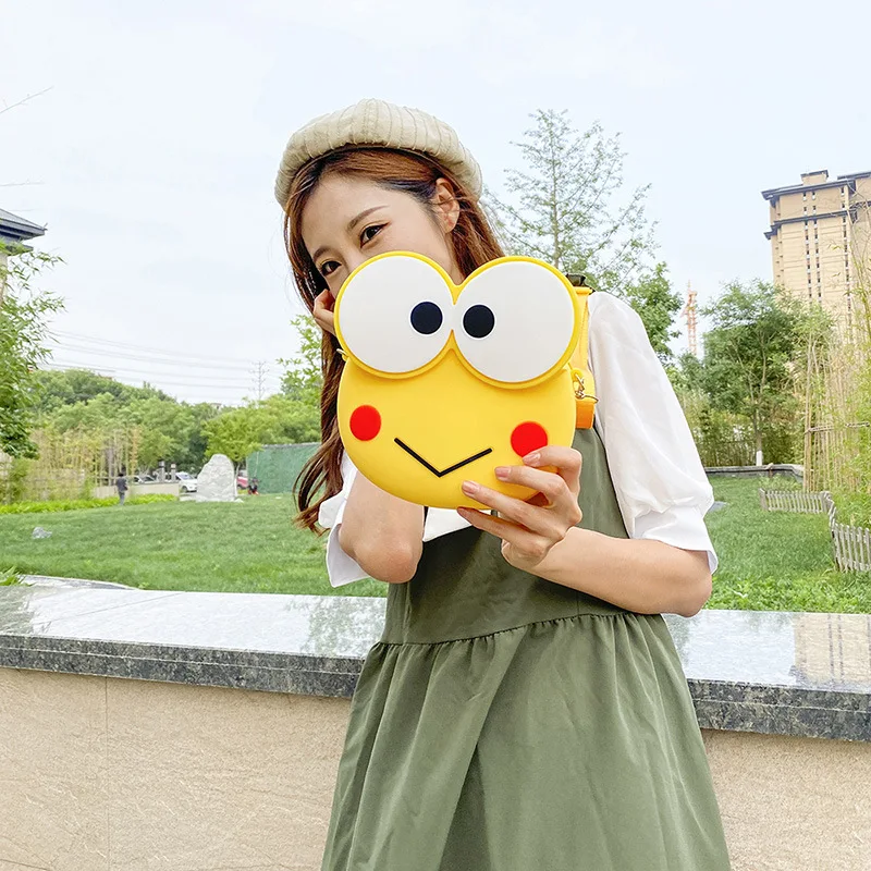 Силиконовая сумка Kawaii с рисунком аниме Keroppii Диагональная Сумка сумка-мессенджер