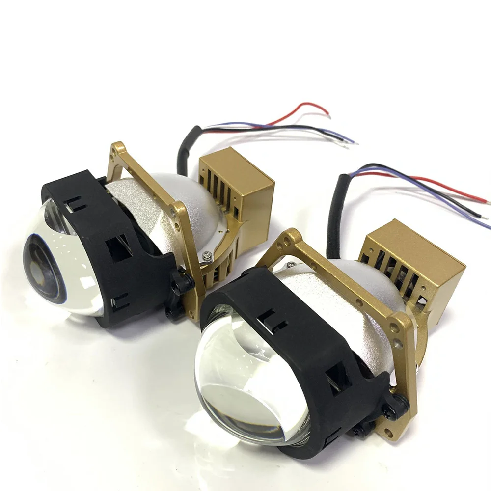 

160W Bi LED Projector Lens Retrofit Three Light Cup LED Double Light Lens Headlights Super Bright Laser Hi Lo Beam LED Lens