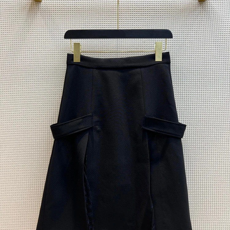 

Дизайнерская юбка с разрезом, модель 2022 года, юбка А-силуэта на молнии с завышенной талией, юбка средней длины, высококачественные женские ч...