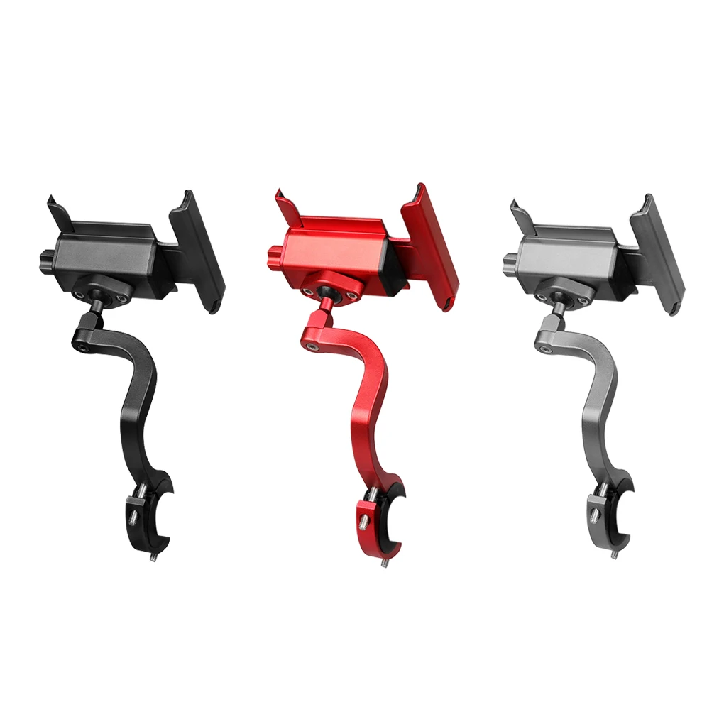 

Велосипедный держатель для мобильного телефона кронштейн для крепления на руль фотографический зажим вращающийся на 360 градусов серебристый