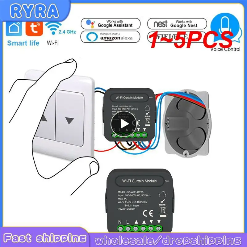 

1~5PCS QS-Zig-bee/Wifi-CP03 Tu-ya Zig-Bee/WiFi Switch Module for Roller Shutter Blinds Motor Home Home Alexa