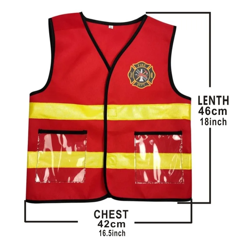 Детская Униформа пожарного Косплей маленький пожарный Детский костюм на