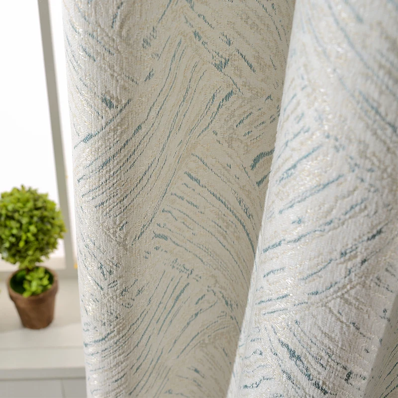 

Nordic Curtains for Living Room Bedroom Dining Custom Modern Minimalist Chenille Texture Thickened Shade Blackout Window Curtain