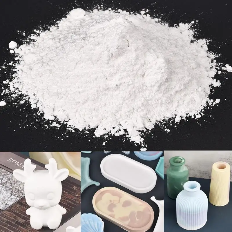 

100G/500G/1000G High Density White Plaster Powder For DIY Handmade Casting Mould Aromatherapy Gypsum Powder Clay Concrete