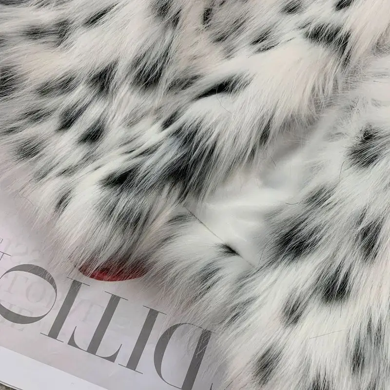 Womens Fur Coat Fake Fur Jacket Winter Jacket Leopard Fur Coat Winter Medium Length Thickening Imitation Fox Hair Coat