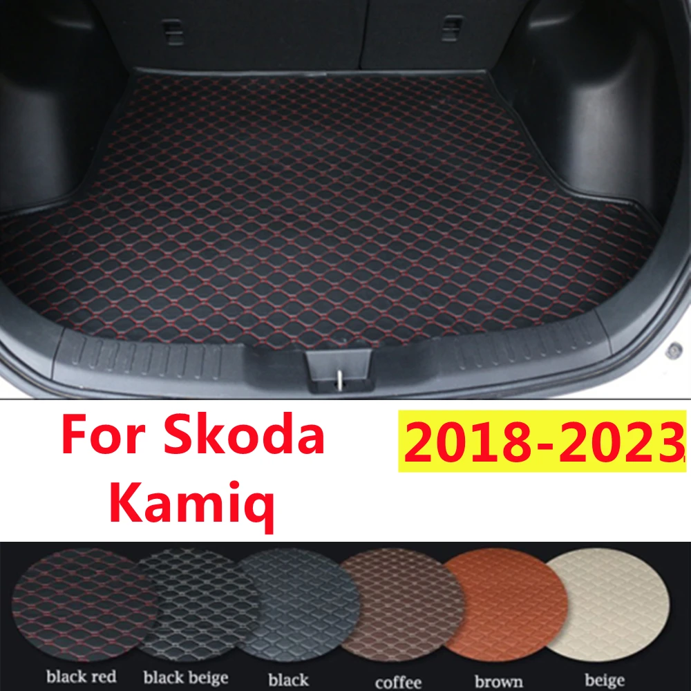 

SJ Custom подходит для Skoda Kamiq 2018-19-20-21-2023 водонепроницаемый автомобильный коврик для багажника авто задний поднос для багажника подкладка для ковра