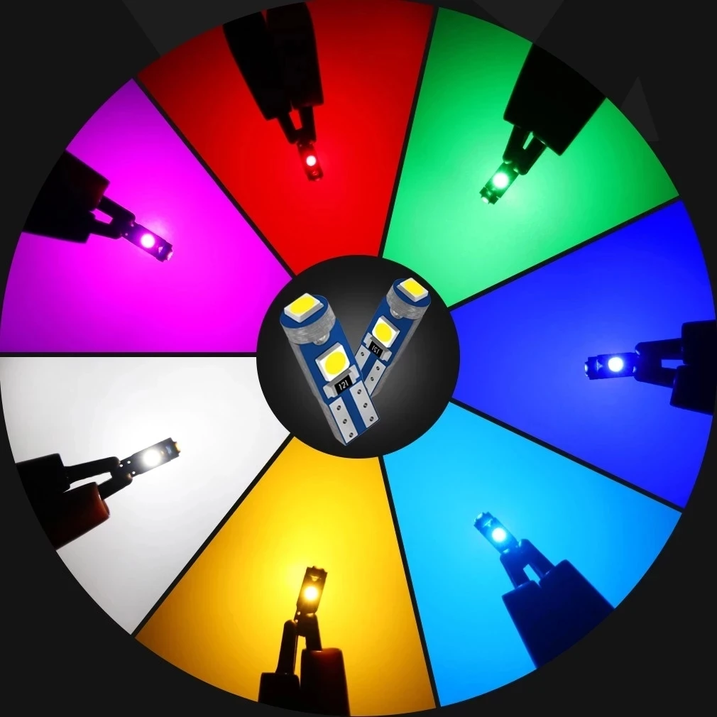 5 шт. T5 W3W W1.2W лампочка для Toyota corolla chr Kia Sportage Rio Ceed Sorento Renault Megane 2 3