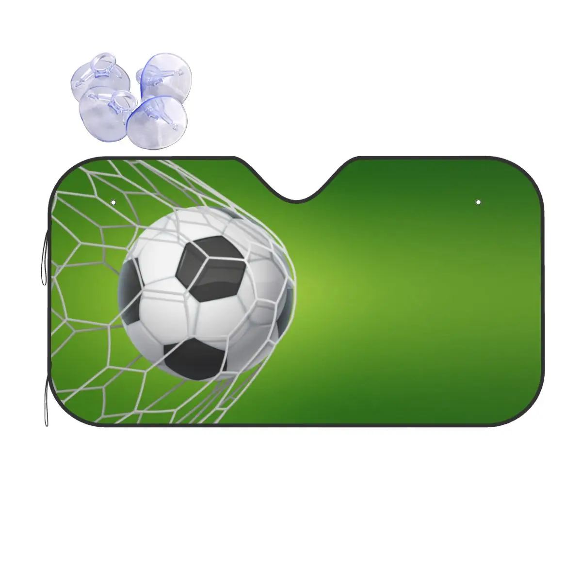 

Милый солнцезащитный козырек для футбольного мяча 70x130 см спортивная пленка с зелеными шариками солнцезащитный козырек для стайлинга автомобиля