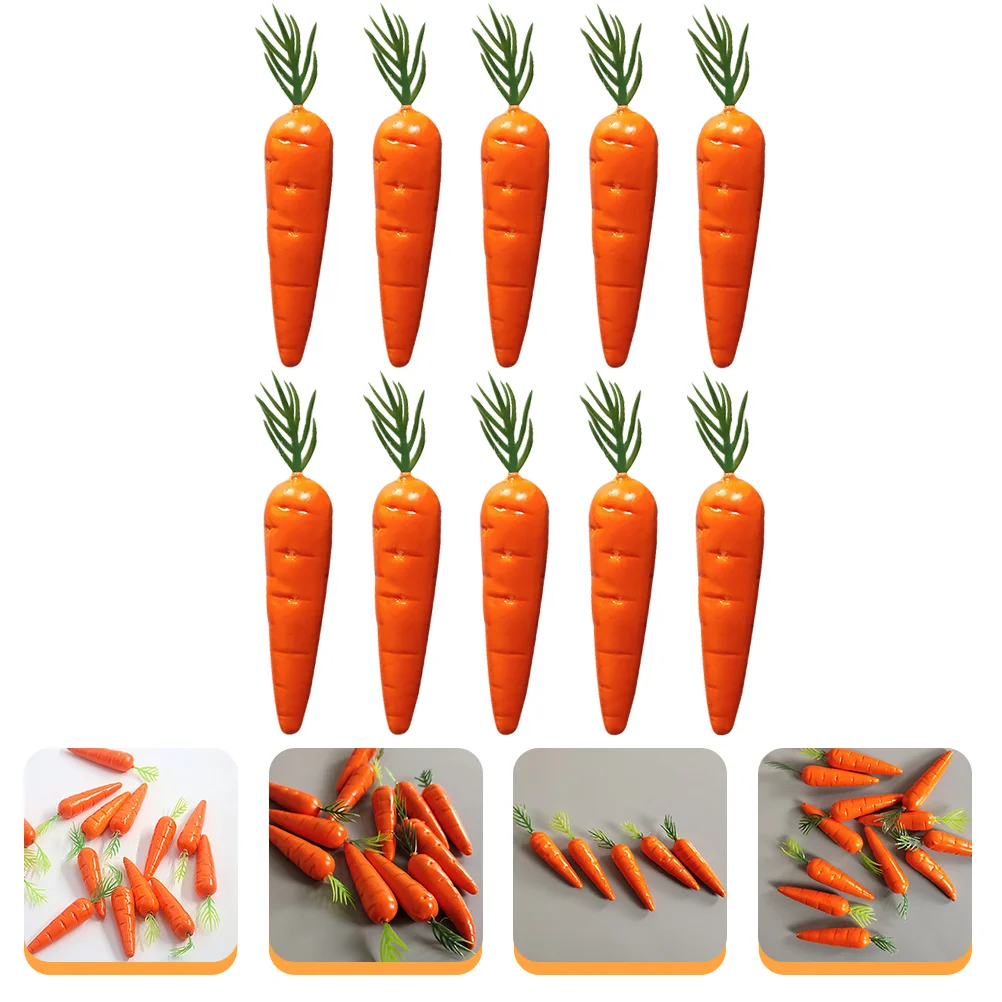 

Carrots Carrot Easter Mini Artificial Miniature Fake Ornaments Pretendsimulated Vegetable Faux Play Decormodels Plush Supplies